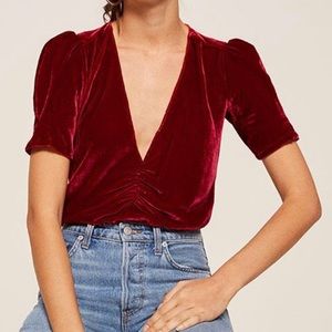 [Reformation] NWT Velvet Fiona Top
